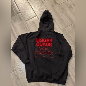 Gymshark Women’s Hoodie Bigger Quads Than Your Ex Size Medium Black NEW SOLD OUT
